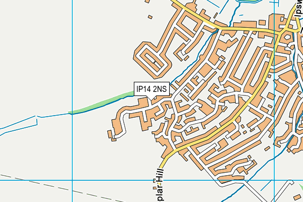 IP14 2NS map - OS VectorMap District (Ordnance Survey)