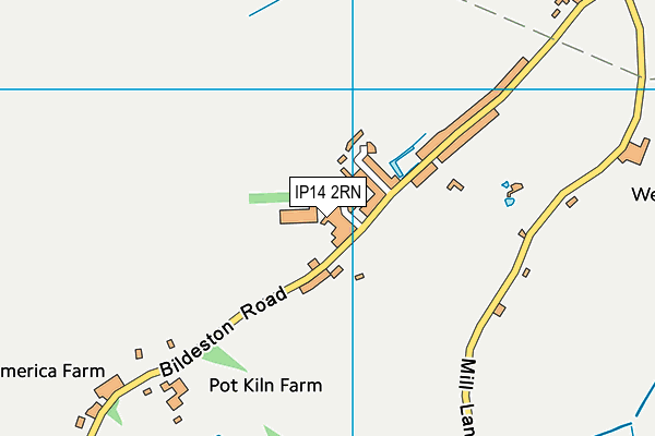 IP14 2RN map - OS VectorMap District (Ordnance Survey)