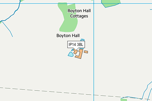 IP14 3BL map - OS VectorMap District (Ordnance Survey)
