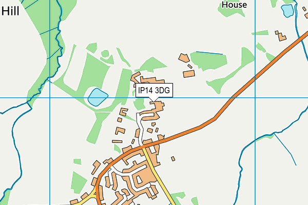 IP14 3DG map - OS VectorMap District (Ordnance Survey)