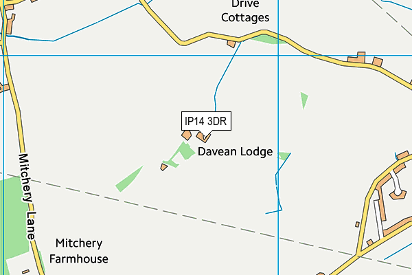 IP14 3DR map - OS VectorMap District (Ordnance Survey)