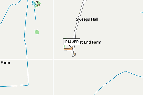 IP14 3ED map - OS VectorMap District (Ordnance Survey)