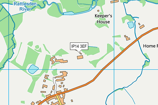 Finborough School map (IP14 3EF) - OS VectorMap District (Ordnance Survey)
