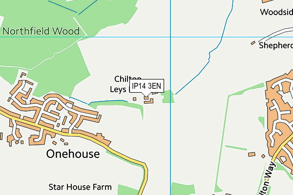 IP14 3EN map - OS VectorMap District (Ordnance Survey)