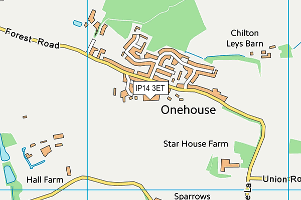 IP14 3ET map - OS VectorMap District (Ordnance Survey)