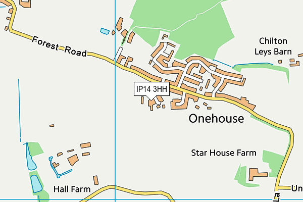 IP14 3HH map - OS VectorMap District (Ordnance Survey)