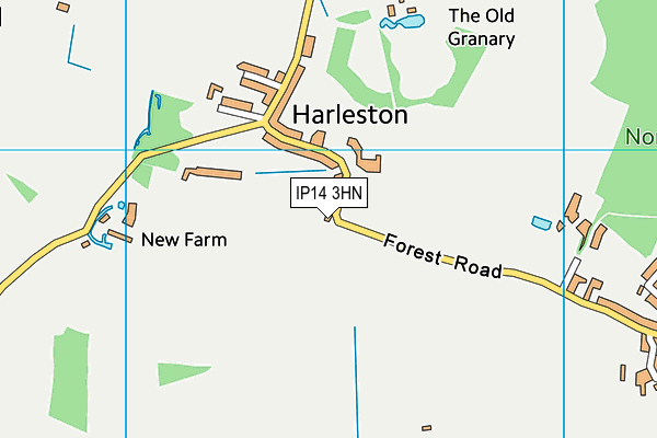 IP14 3HN map - OS VectorMap District (Ordnance Survey)