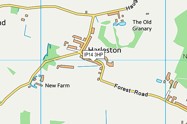 IP14 3HP map - OS VectorMap District (Ordnance Survey)