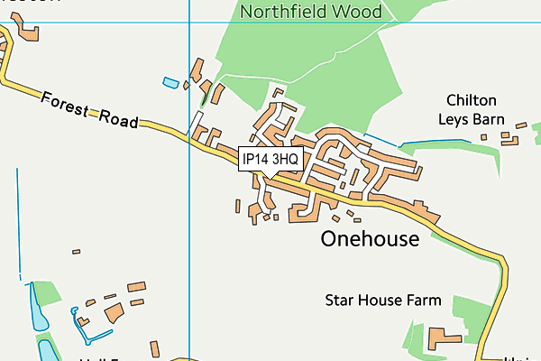 IP14 3HQ map - OS VectorMap District (Ordnance Survey)