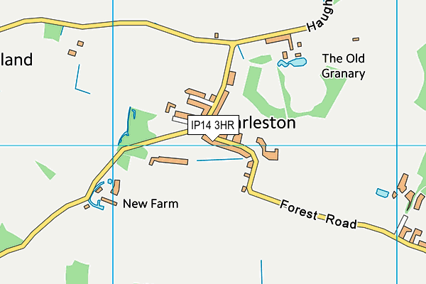 IP14 3HR map - OS VectorMap District (Ordnance Survey)