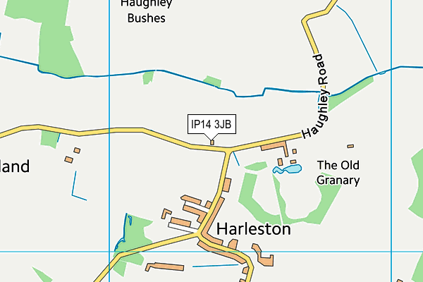 IP14 3JB map - OS VectorMap District (Ordnance Survey)