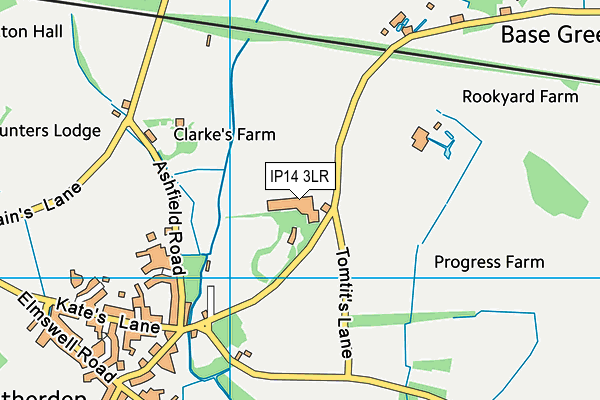 IP14 3LR map - OS VectorMap District (Ordnance Survey)