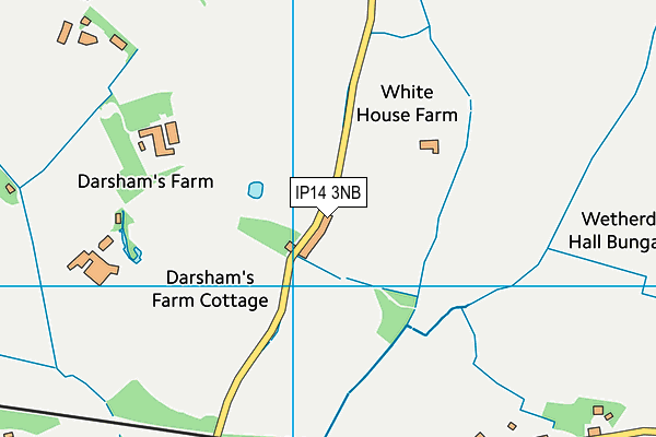 IP14 3NB map - OS VectorMap District (Ordnance Survey)