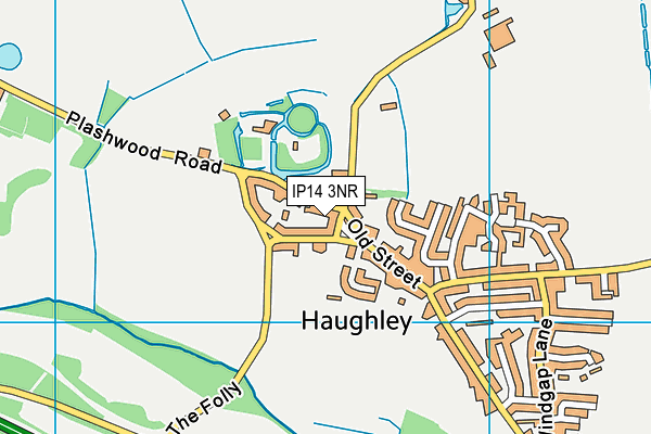 IP14 3NR map - OS VectorMap District (Ordnance Survey)