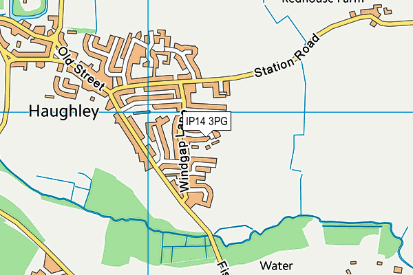 IP14 3PG map - OS VectorMap District (Ordnance Survey)