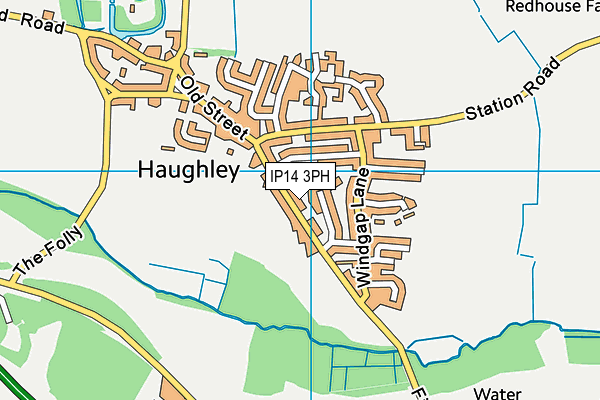 IP14 3PH map - OS VectorMap District (Ordnance Survey)