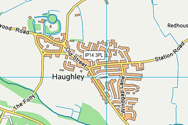 IP14 3PL map - OS VectorMap District (Ordnance Survey)