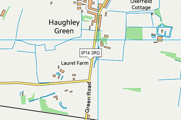 IP14 3RG map - OS VectorMap District (Ordnance Survey)