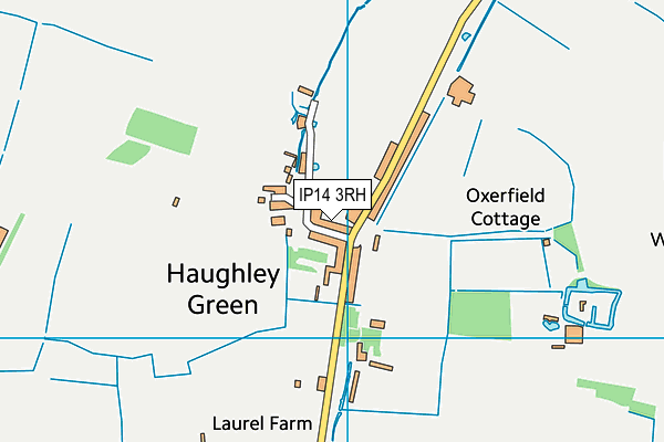 IP14 3RH map - OS VectorMap District (Ordnance Survey)