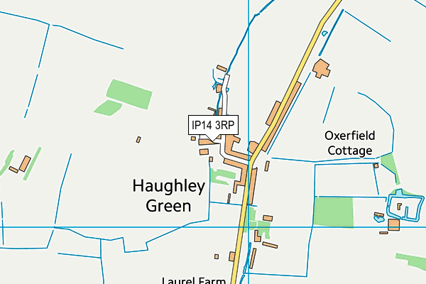 IP14 3RP map - OS VectorMap District (Ordnance Survey)