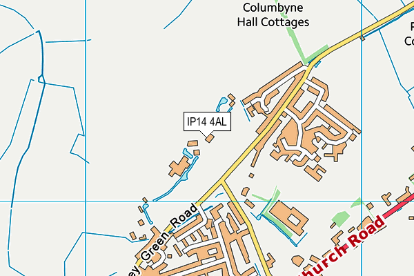 IP14 4AL map - OS VectorMap District (Ordnance Survey)