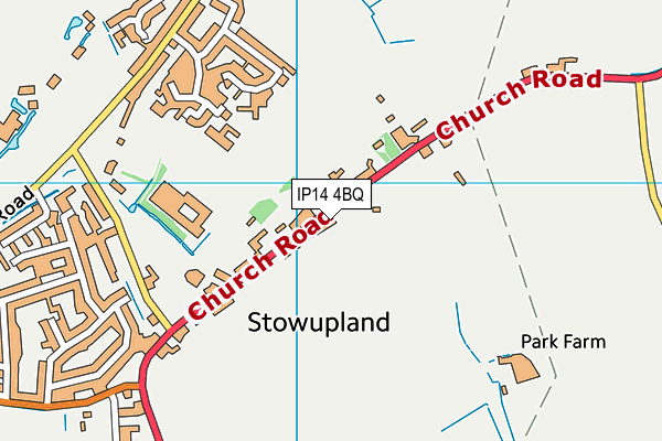 Stowupland Sports Centre map (IP14 4BQ) - OS VectorMap District (Ordnance Survey)