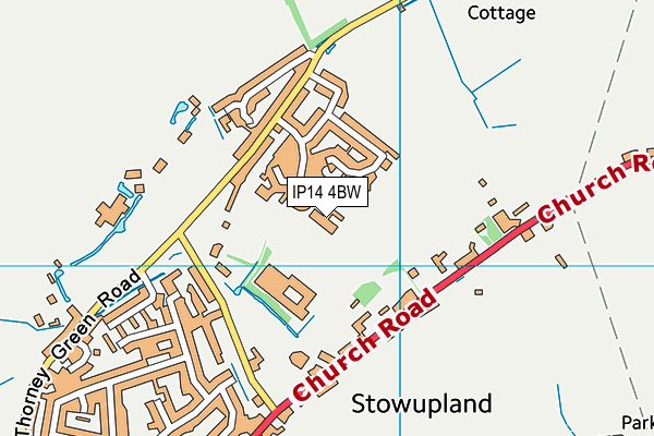 IP14 4BW map - OS VectorMap District (Ordnance Survey)