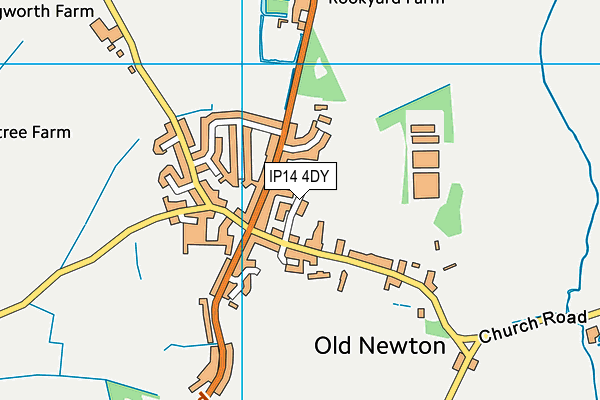 IP14 4DY map - OS VectorMap District (Ordnance Survey)