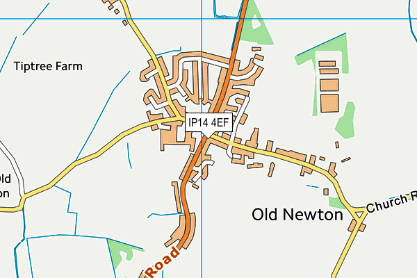IP14 4EF map - OS VectorMap District (Ordnance Survey)