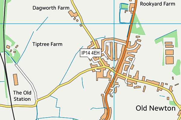 IP14 4EH map - OS VectorMap District (Ordnance Survey)