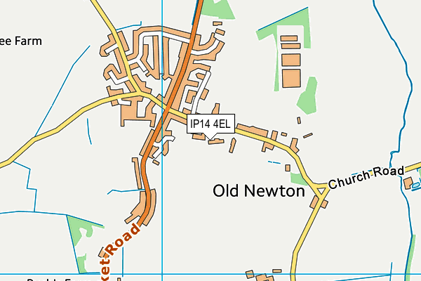 IP14 4EL map - OS VectorMap District (Ordnance Survey)
