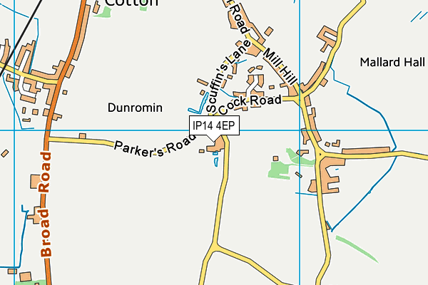 IP14 4EP map - OS VectorMap District (Ordnance Survey)