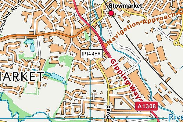 IP14 4HA map - OS VectorMap District (Ordnance Survey)