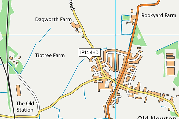 IP14 4HD map - OS VectorMap District (Ordnance Survey)