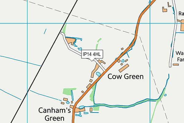 IP14 4HL map - OS VectorMap District (Ordnance Survey)