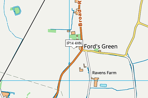 IP14 4HN map - OS VectorMap District (Ordnance Survey)