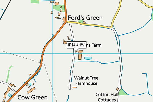 IP14 4HW map - OS VectorMap District (Ordnance Survey)