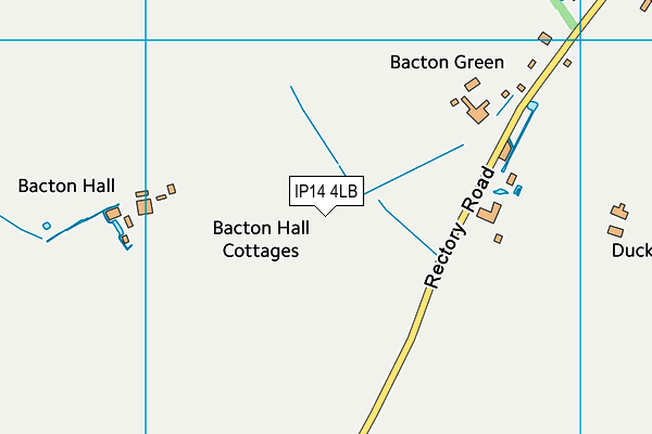 IP14 4LB map - OS VectorMap District (Ordnance Survey)