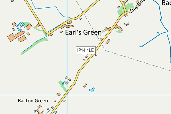 IP14 4LE map - OS VectorMap District (Ordnance Survey)