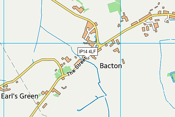 IP14 4LF map - OS VectorMap District (Ordnance Survey)