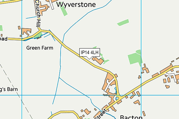 Bacton Community Middle School (Closed) map (IP14 4LH) - OS VectorMap District (Ordnance Survey)