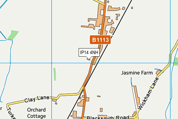 IP14 4NH map - OS VectorMap District (Ordnance Survey)