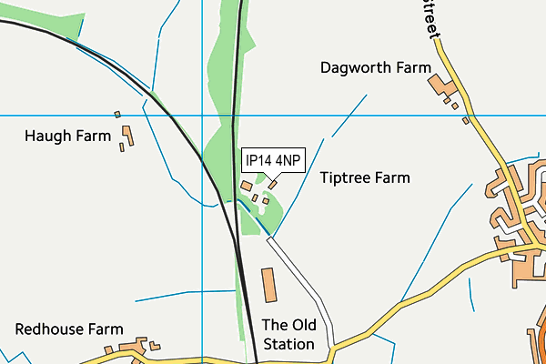 IP14 4NP map - OS VectorMap District (Ordnance Survey)