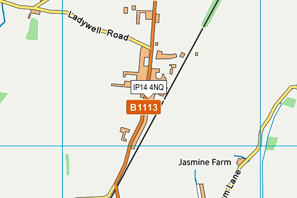 IP14 4NQ map - OS VectorMap District (Ordnance Survey)