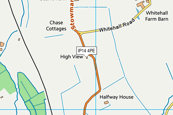 IP14 4PE map - OS VectorMap District (Ordnance Survey)