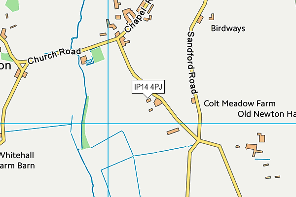 Old Newton Church of England  Primary School map (IP14 4PJ) - OS VectorMap District (Ordnance Survey)