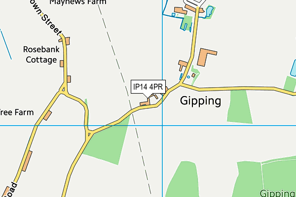 IP14 4PR map - OS VectorMap District (Ordnance Survey)