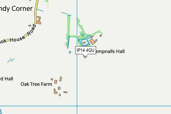 IP14 4QU map - OS VectorMap District (Ordnance Survey)