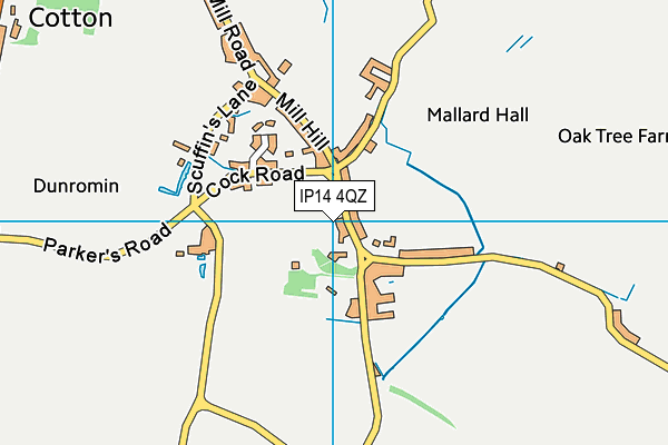 IP14 4QZ map - OS VectorMap District (Ordnance Survey)