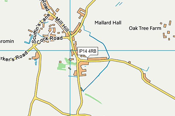 IP14 4RB map - OS VectorMap District (Ordnance Survey)